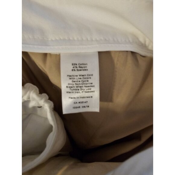 Talbots Hamphire Ankle Plus Size 20WP Stretch White Ankle Pants - Picture 6 of 10